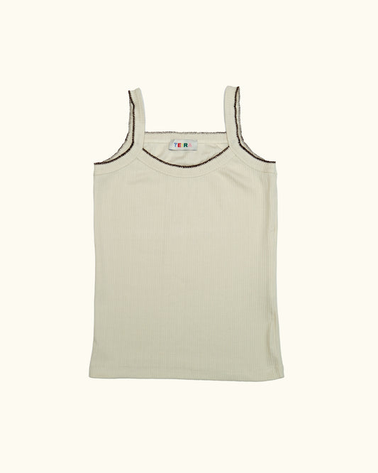 T96 Pointelle Top - Vintage White