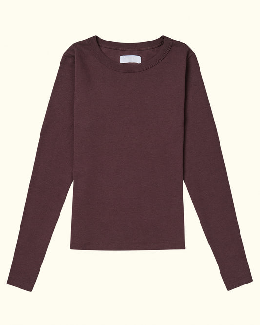 Line Longsleeve - Burgundy