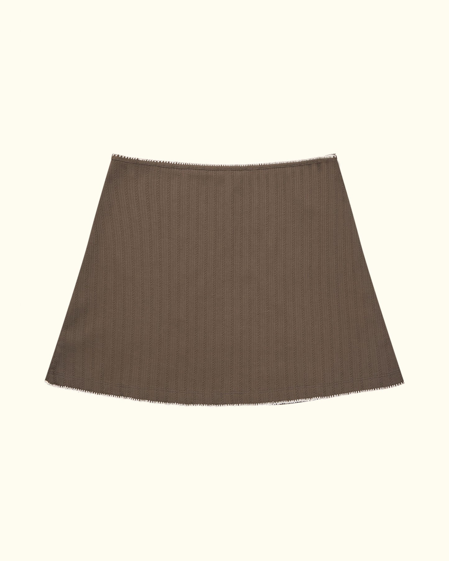 T96 Pointelle Skirt - Brown